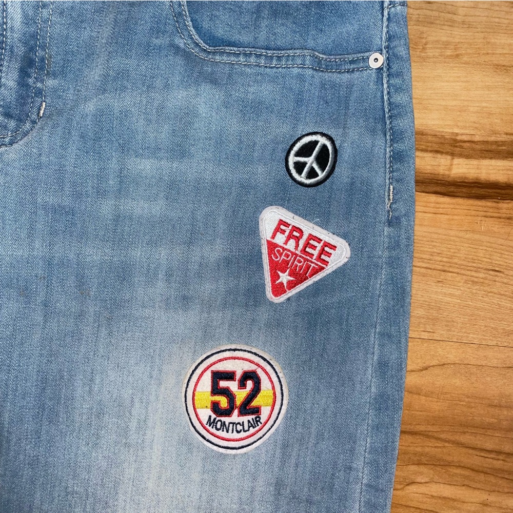 Rocks & Indigo Stretch Denim Mini Skirt with Appliqué 14 - Picture 5 of 7